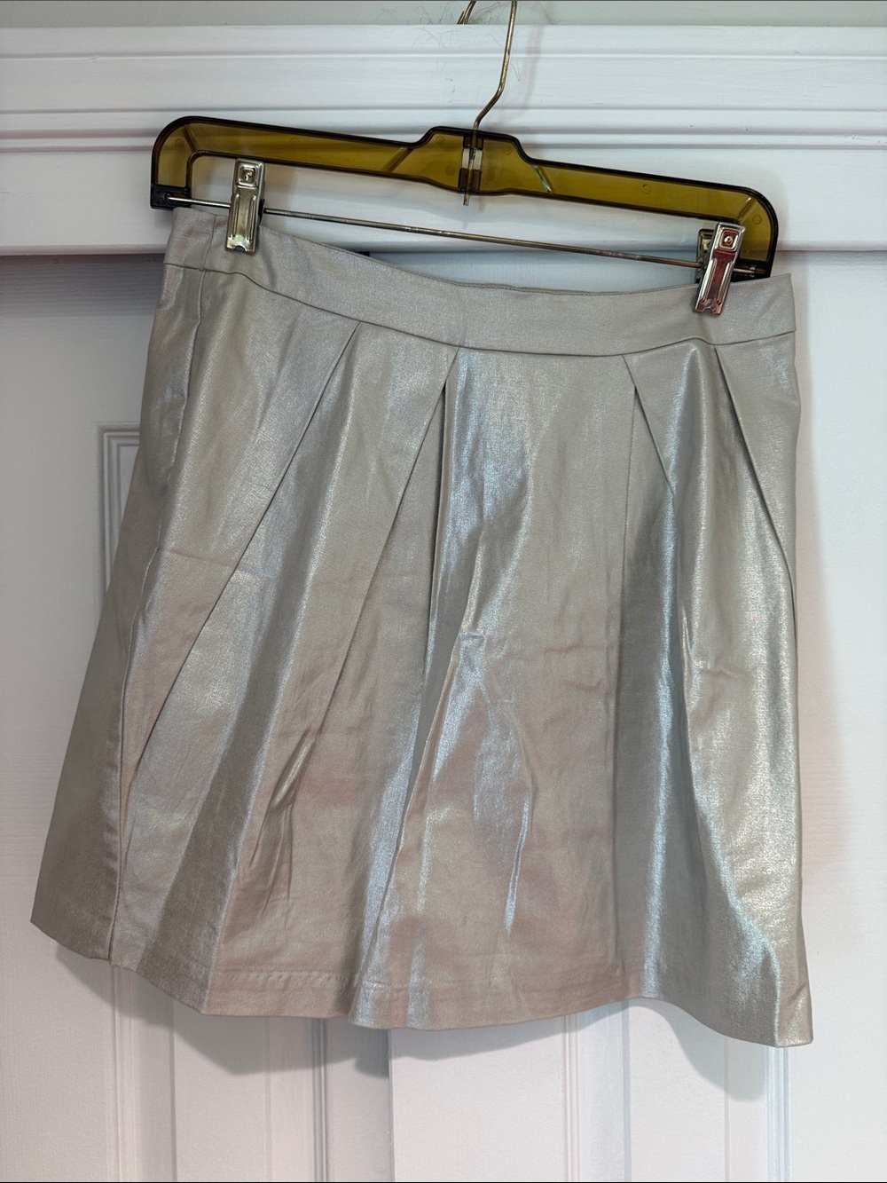 Shimmering Silver Circle Skirt